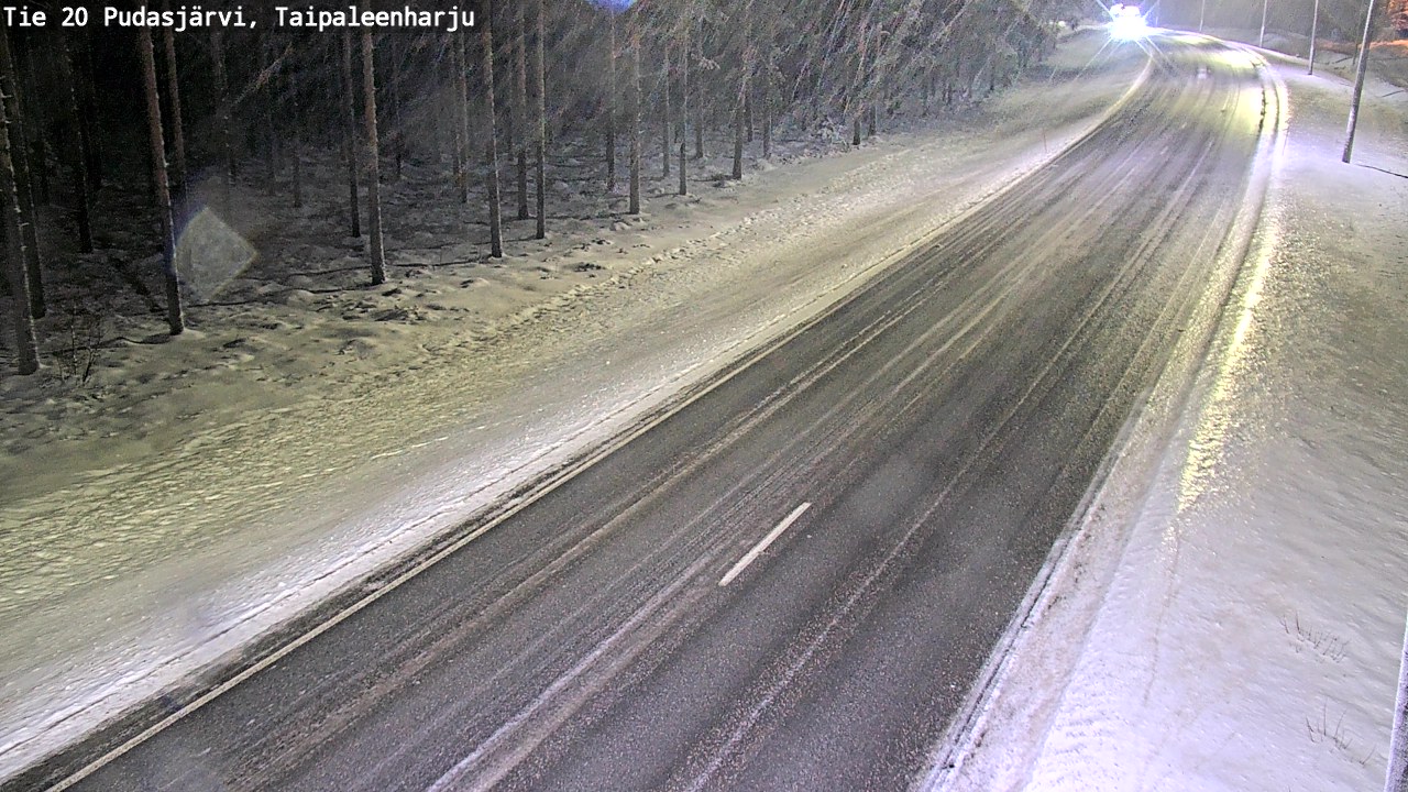 Weather Camera Image Väg 20 Pudasjärvi, Taipaleenharju, Pudasjärvi, Pohjois-Pohjanmaa