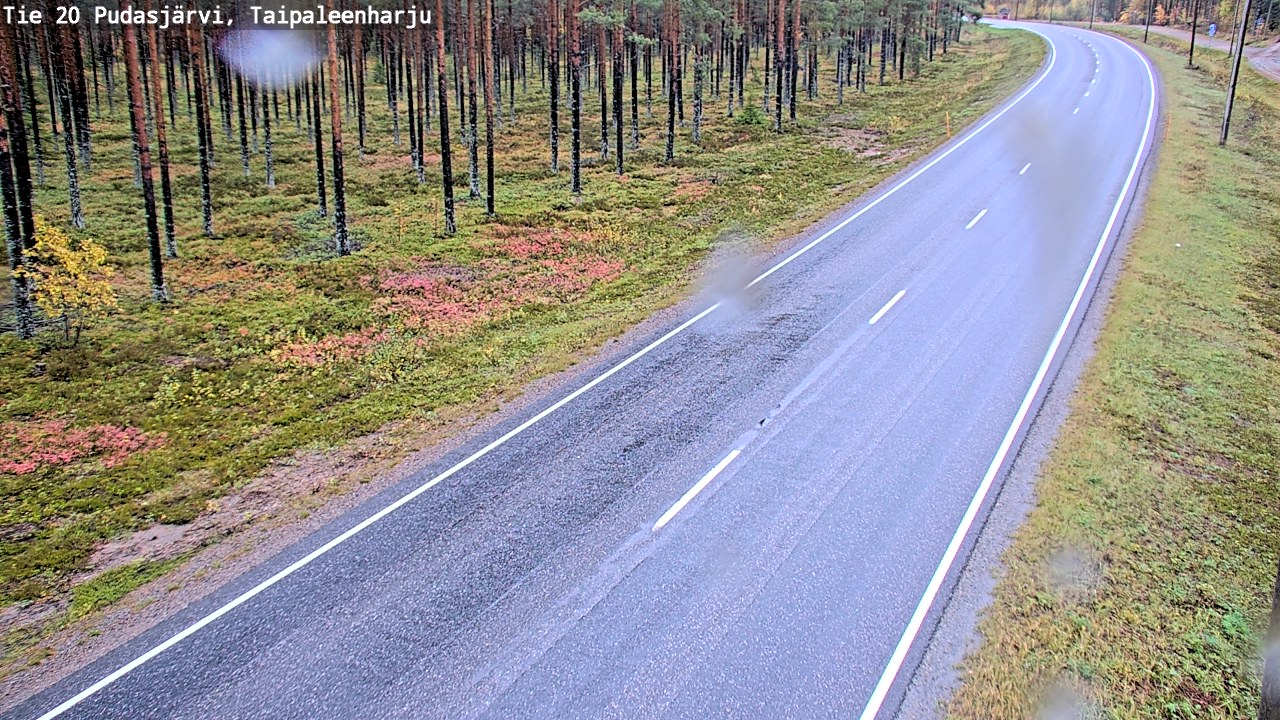 Weather Camera Image Road 20 Pudasjärvi, Taipaleenharju, Pudasjärvi, Pohjois-Pohjanmaa