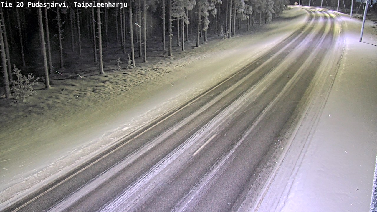 Kelikamerat Kuva Tie 20 Pudasjärvi, Taipaleenharju, Pudasjärvi, Pohjois-Pohjanmaa