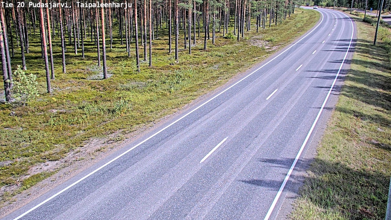 Weather Camera Image Road 20 Pudasjärvi, Taipaleenharju, Pudasjärvi, Pohjois-Pohjanmaa