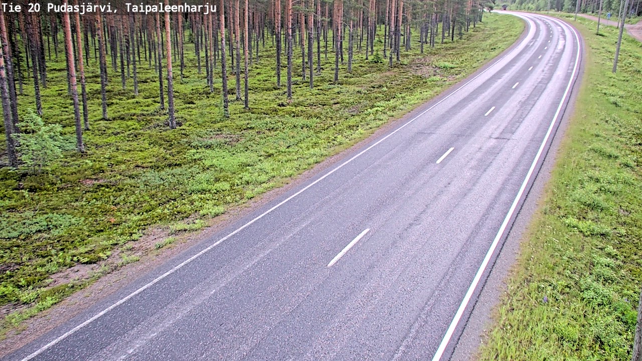 Kelikamerat Kuva Tie 20 Pudasjärvi, Taipaleenharju, Pudasjärvi, Pohjois-Pohjanmaa
