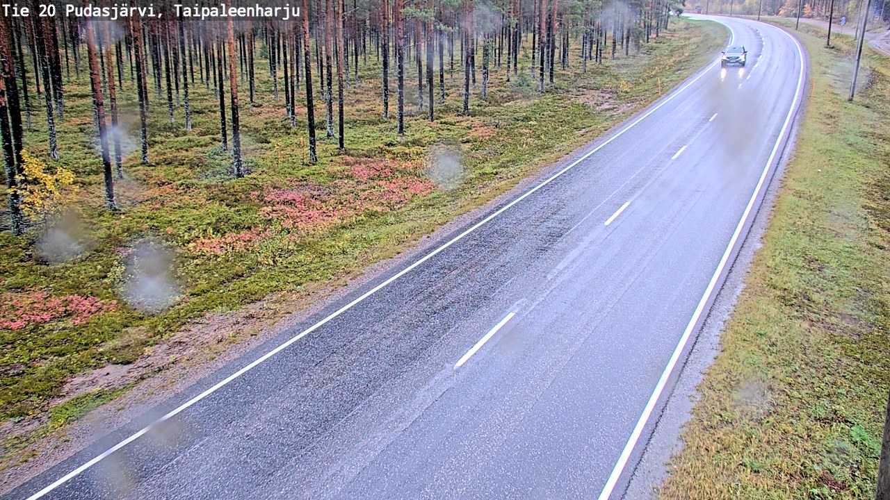Weather Camera Image Road 20 Pudasjärvi, Taipaleenharju, Pudasjärvi, Pohjois-Pohjanmaa