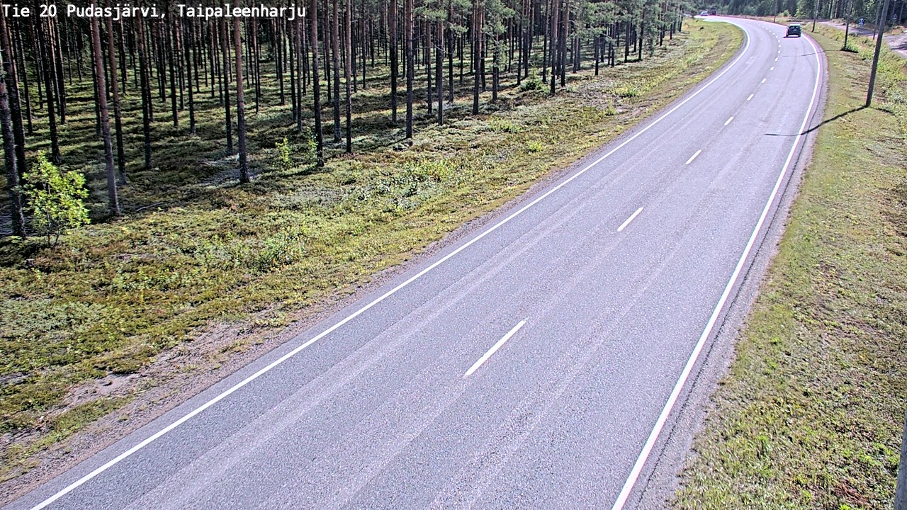 Kelikamerat Kuva Tie 20 Pudasjärvi, Taipaleenharju, Pudasjärvi, Pohjois-Pohjanmaa