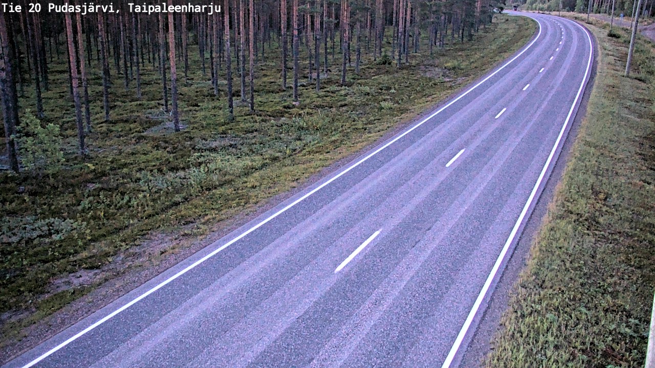 Kelikamerat Kuva Tie 20 Pudasjärvi, Taipaleenharju, Pudasjärvi, Pohjois-Pohjanmaa