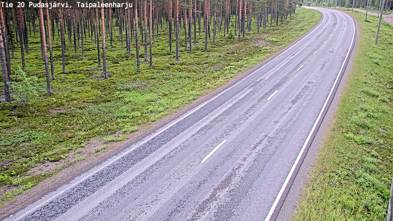 Kelikamerat Kuva Tie 20 Pudasjärvi, Taipaleenharju, Pudasjärvi, Pohjois-Pohjanmaa