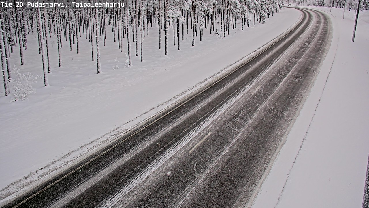 Kelikamerat Kuva Tie 20 Pudasjärvi, Taipaleenharju, Pudasjärvi, Pohjois-Pohjanmaa