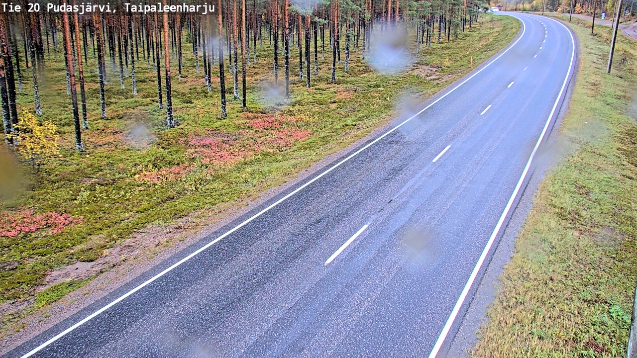 Kelikamerat Kuva Tie 20 Pudasjärvi, Taipaleenharju, Pudasjärvi, Pohjois-Pohjanmaa