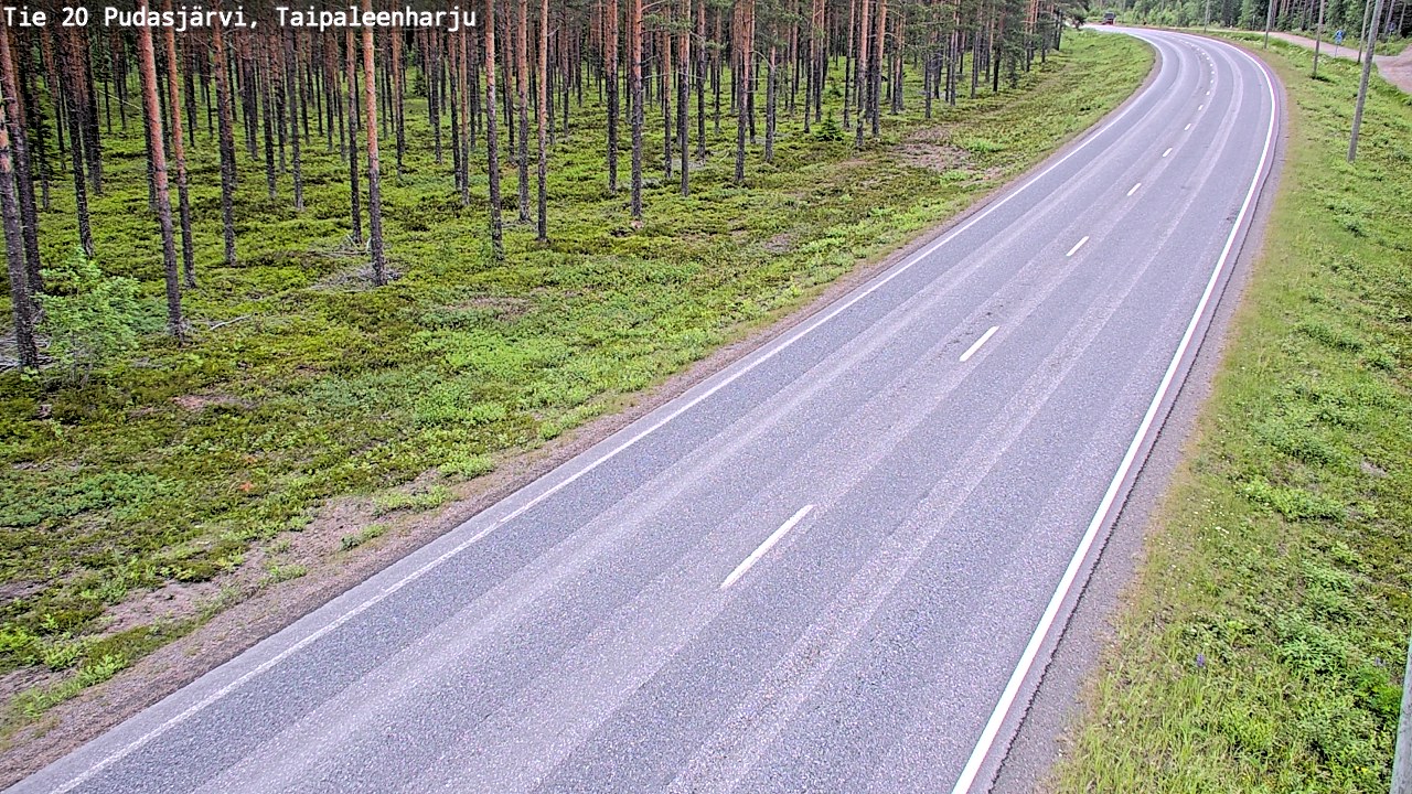 Kelikamerat Kuva Tie 20 Pudasjärvi, Taipaleenharju, Pudasjärvi, Pohjois-Pohjanmaa