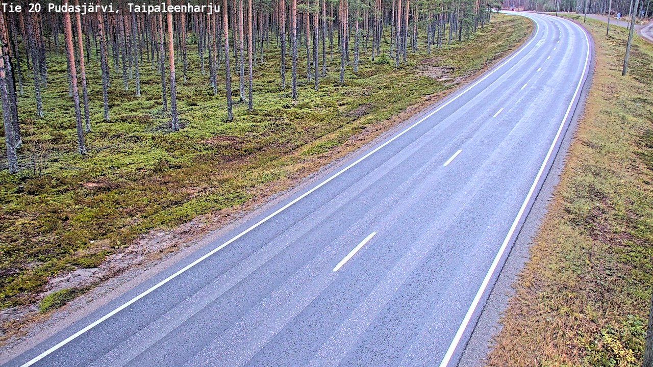 Kelikamerat Kuva Tie 20 Pudasjärvi, Taipaleenharju, Pudasjärvi, Pohjois-Pohjanmaa