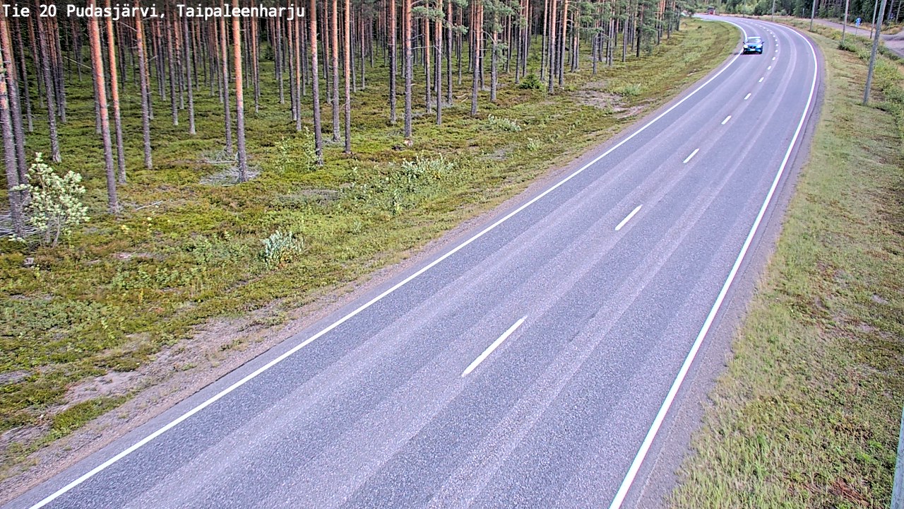 Kelikamerat Kuva Tie 20 Pudasjärvi, Taipaleenharju, Pudasjärvi, Pohjois-Pohjanmaa