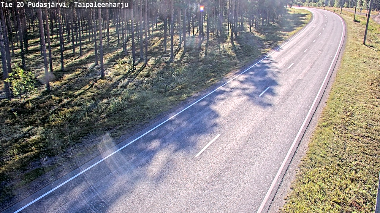 Weather Camera Image Väg 20 Pudasjärvi, Taipaleenharju, Pudasjärvi, Pohjois-Pohjanmaa