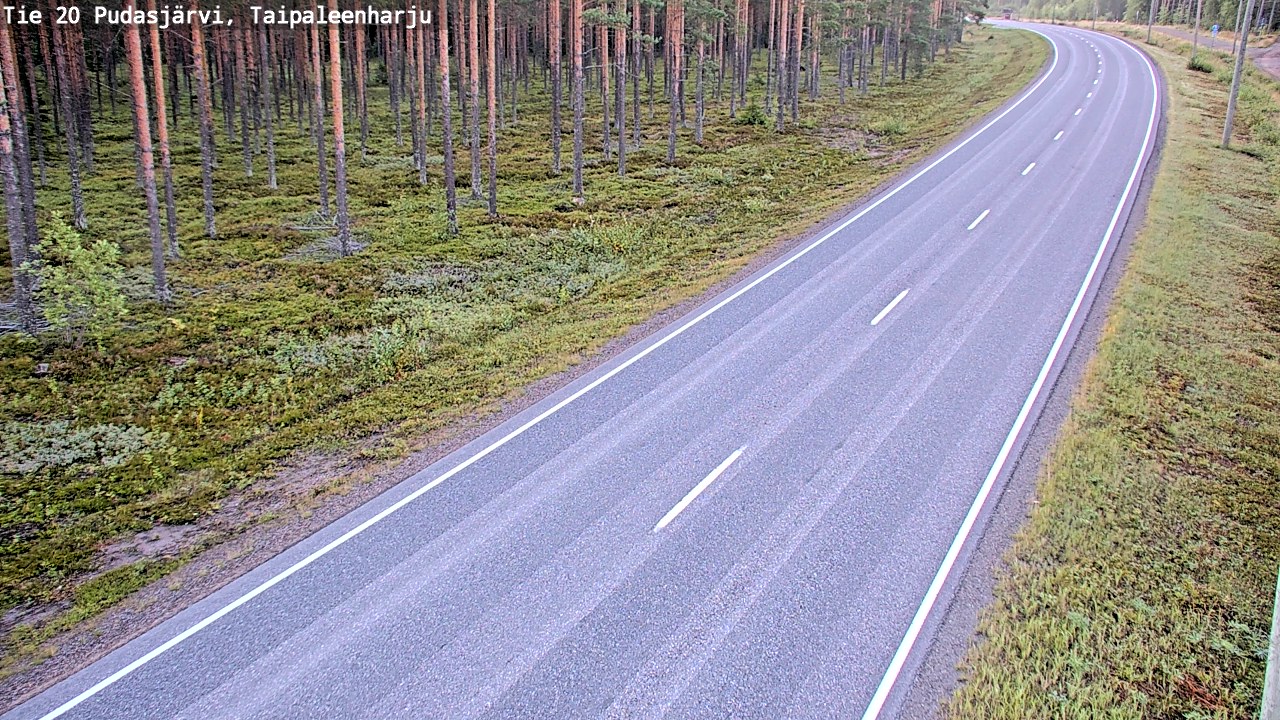 Kelikamerat Kuva Tie 20 Pudasjärvi, Taipaleenharju, Pudasjärvi, Pohjois-Pohjanmaa