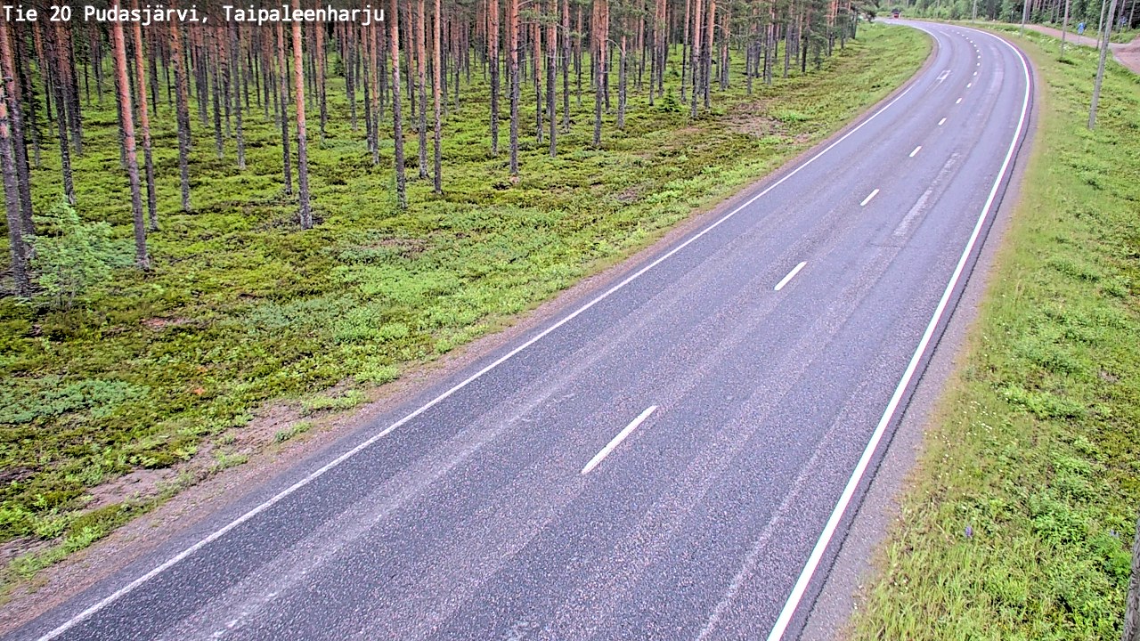 Kelikamerat Kuva Tie 20 Pudasjärvi, Taipaleenharju, Pudasjärvi, Pohjois-Pohjanmaa