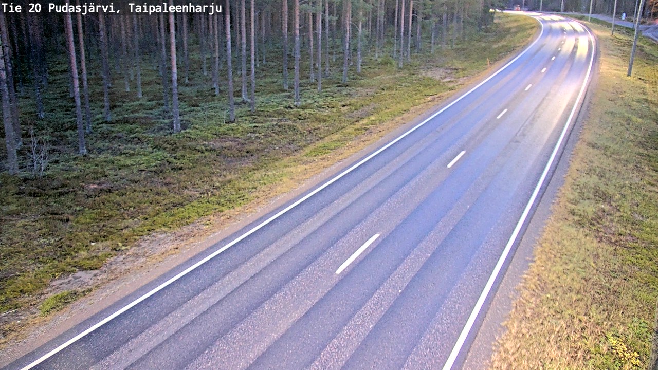 Kelikamerat Kuva Tie 20 Pudasjärvi, Taipaleenharju, Pudasjärvi, Pohjois-Pohjanmaa