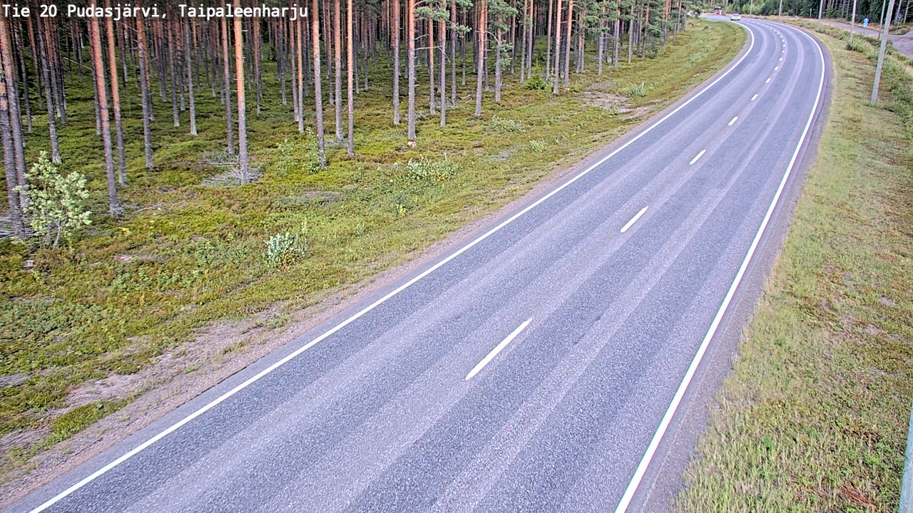 Kelikamerat Kuva Tie 20 Pudasjärvi, Taipaleenharju, Pudasjärvi, Pohjois-Pohjanmaa