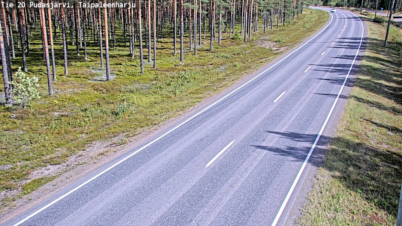 Weather Camera Image Road 20 Pudasjärvi, Taipaleenharju, Pudasjärvi, Pohjois-Pohjanmaa