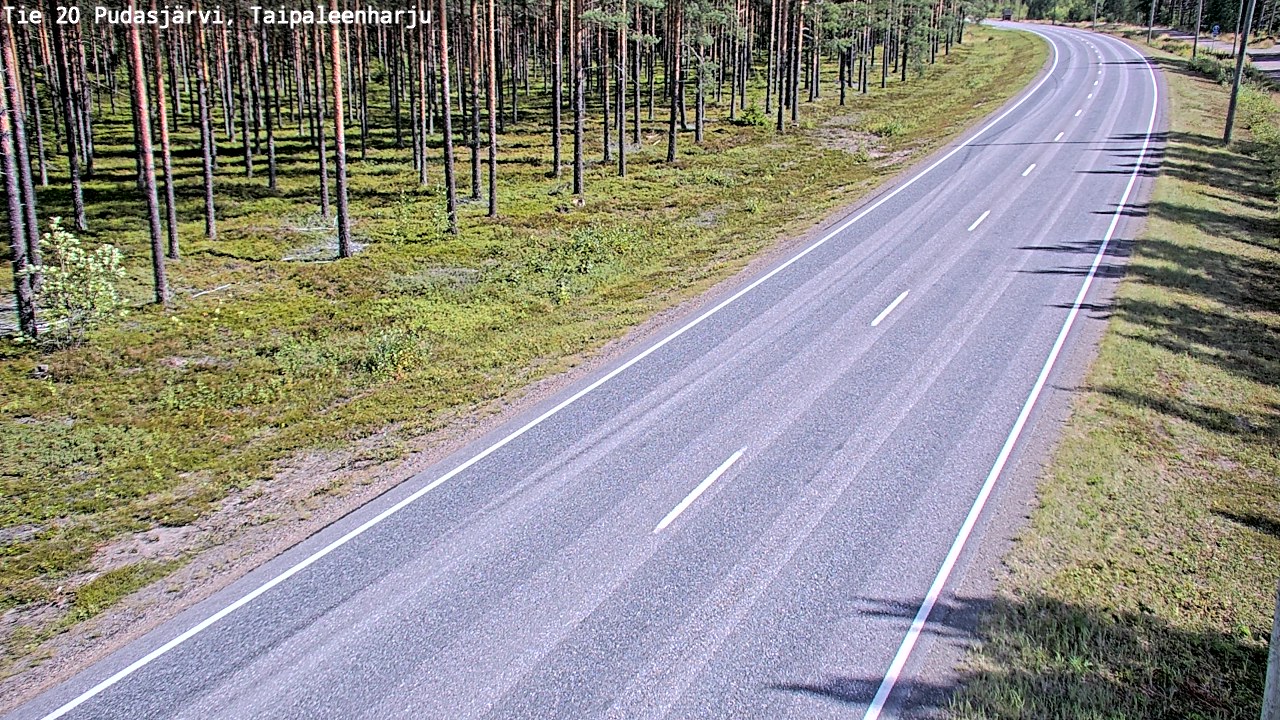 Kelikamerat Kuva Tie 20 Pudasjärvi, Taipaleenharju, Pudasjärvi, Pohjois-Pohjanmaa