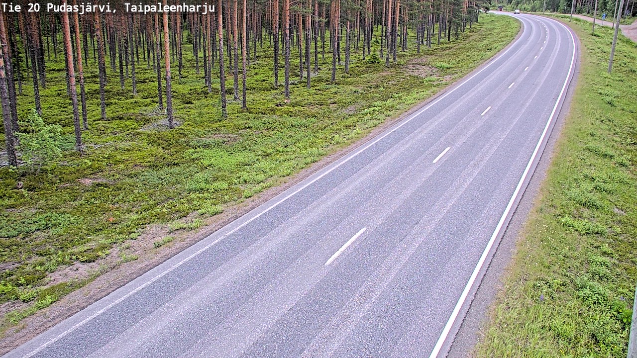 Kelikamerat Kuva Tie 20 Pudasjärvi, Taipaleenharju, Pudasjärvi, Pohjois-Pohjanmaa
