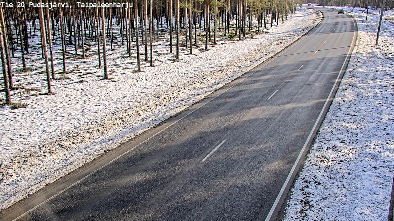 Weather Camera Image Road 20 Pudasjärvi, Taipaleenharju, Pudasjärvi, Pohjois-Pohjanmaa
