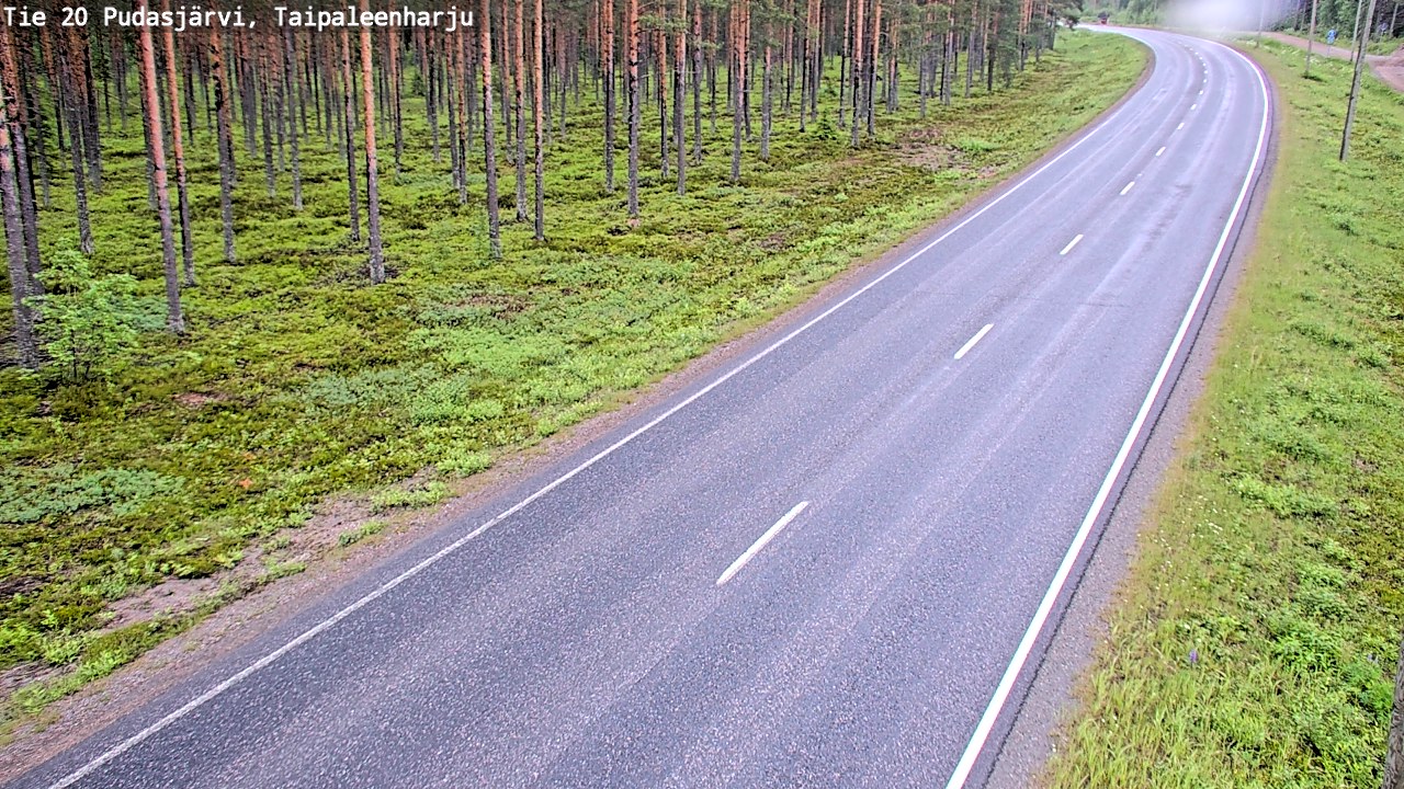 Kelikamerat Kuva Tie 20 Pudasjärvi, Taipaleenharju, Pudasjärvi, Pohjois-Pohjanmaa