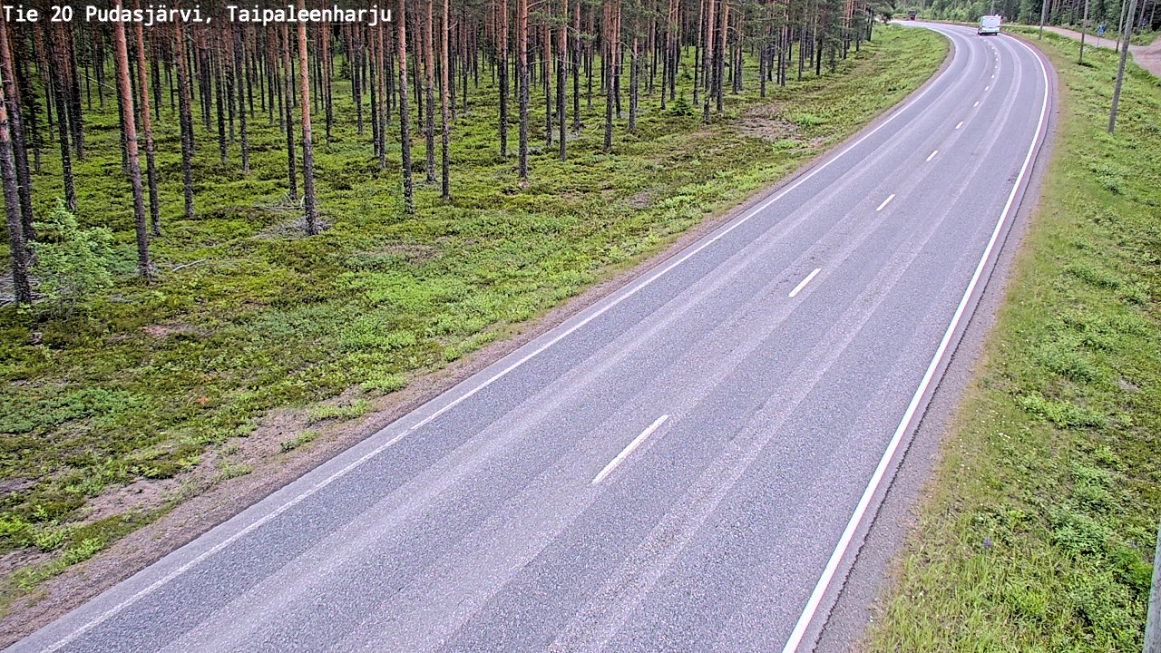 Kelikamerat Kuva Tie 20 Pudasjärvi, Taipaleenharju, Pudasjärvi, Pohjois-Pohjanmaa