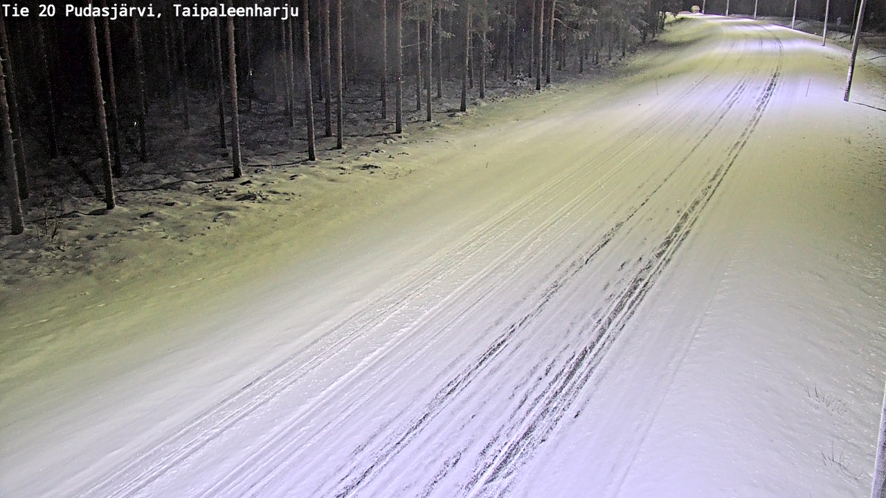 Kelikamerat Kuva Tie 20 Pudasjärvi, Taipaleenharju, Pudasjärvi, Pohjois-Pohjanmaa