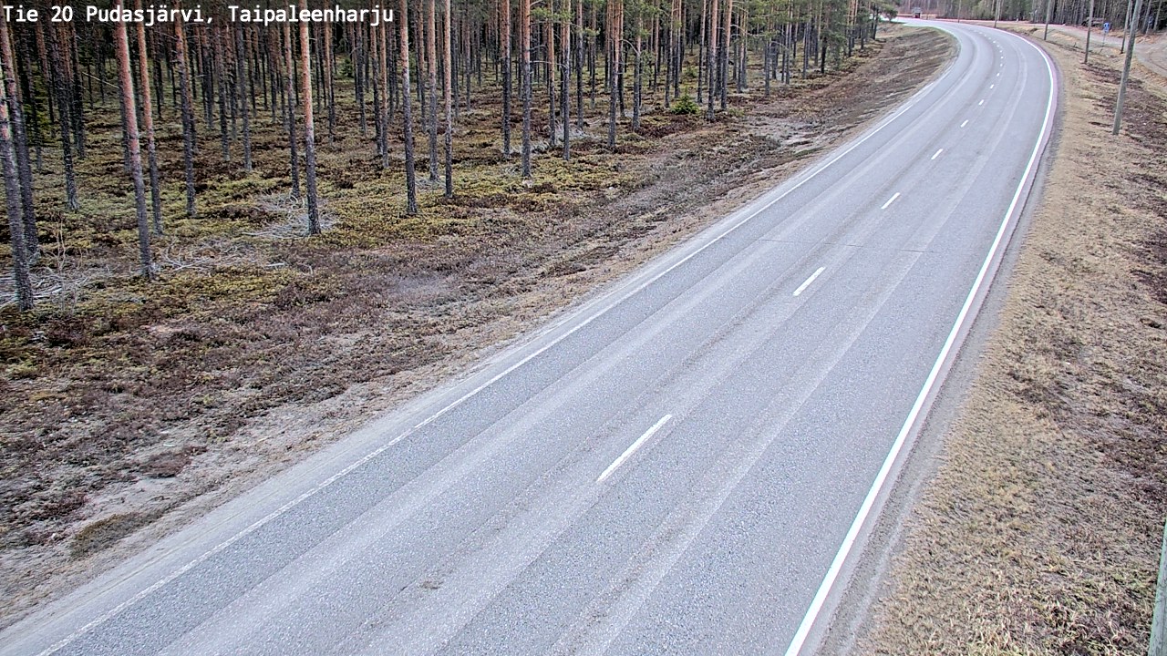 Kelikamerat Kuva Tie 20 Pudasjärvi, Taipaleenharju, Pudasjärvi, Pohjois-Pohjanmaa