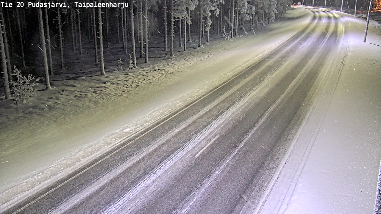 Kelikamerat Kuva Tie 20 Pudasjärvi, Taipaleenharju, Pudasjärvi, Pohjois-Pohjanmaa