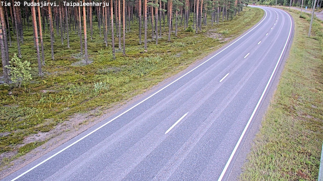 Kelikamerat Kuva Tie 20 Pudasjärvi, Taipaleenharju, Pudasjärvi, Pohjois-Pohjanmaa