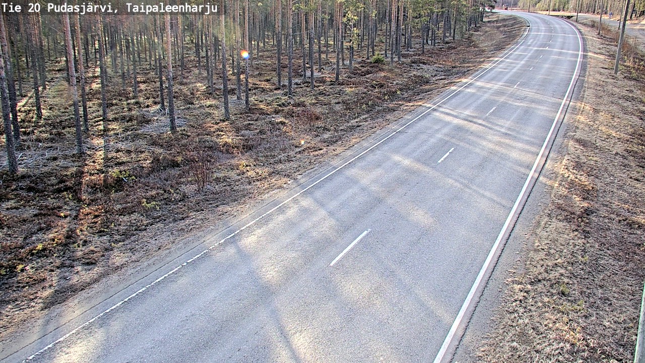 Kelikamerat Kuva Tie 20 Pudasjärvi, Taipaleenharju, Pudasjärvi, Pohjois-Pohjanmaa