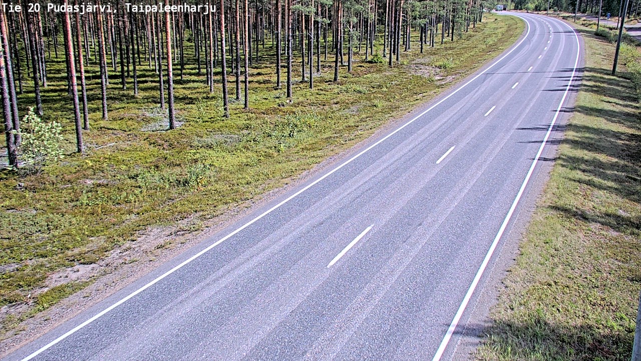 Weather Camera Image Väg 20 Pudasjärvi, Taipaleenharju, Pudasjärvi, Pohjois-Pohjanmaa