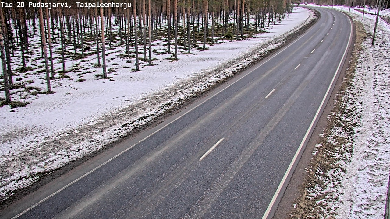 Kelikamerat Kuva Tie 20 Pudasjärvi, Taipaleenharju, Pudasjärvi, Pohjois-Pohjanmaa