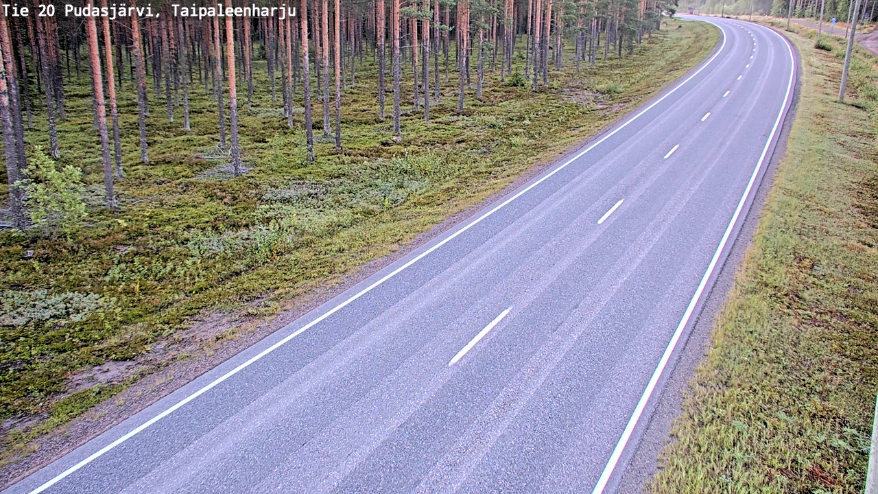 Kelikamerat Kuva Tie 20 Pudasjärvi, Taipaleenharju, Pudasjärvi, Pohjois-Pohjanmaa