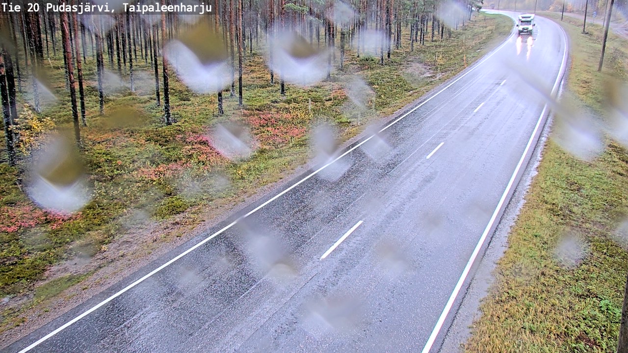 Weather Camera Image Road 20 Pudasjärvi, Taipaleenharju, Pudasjärvi, Pohjois-Pohjanmaa