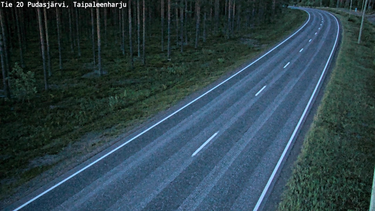 Kelikamerat Kuva Tie 20 Pudasjärvi, Taipaleenharju, Pudasjärvi, Pohjois-Pohjanmaa