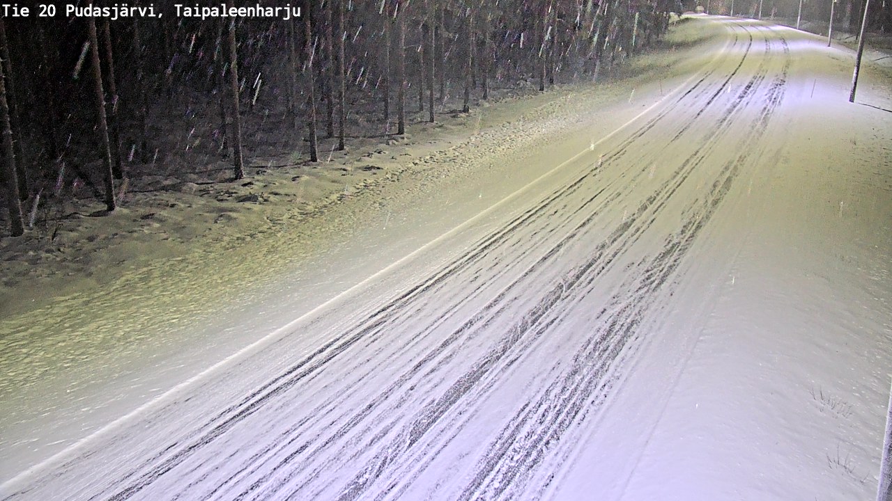 Kelikamerat Kuva Tie 20 Pudasjärvi, Taipaleenharju, Pudasjärvi, Pohjois-Pohjanmaa