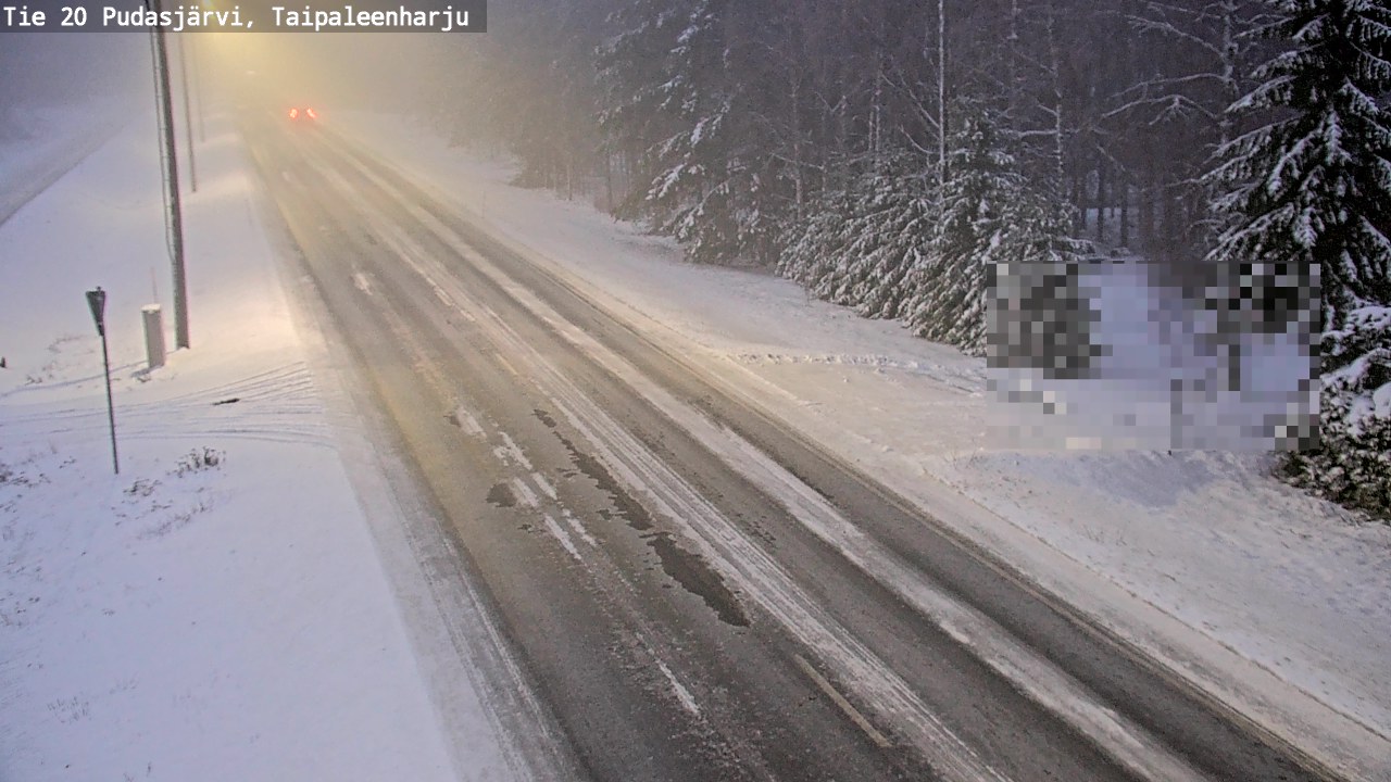 Weather Camera Image Road 20 Pudasjärvi, Taipaleenharju, Pudasjärvi, Pohjois-Pohjanmaa