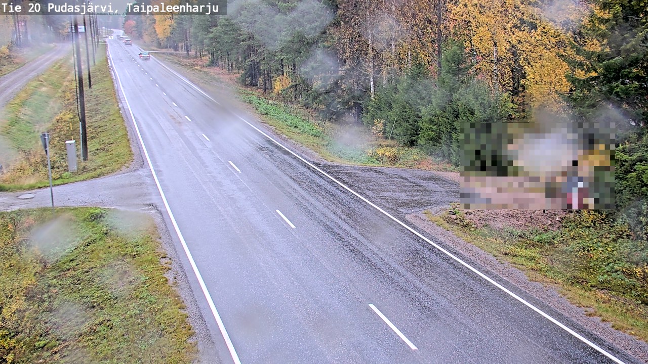 Weather Camera Image Väg 20 Pudasjärvi, Taipaleenharju, Pudasjärvi, Pohjois-Pohjanmaa