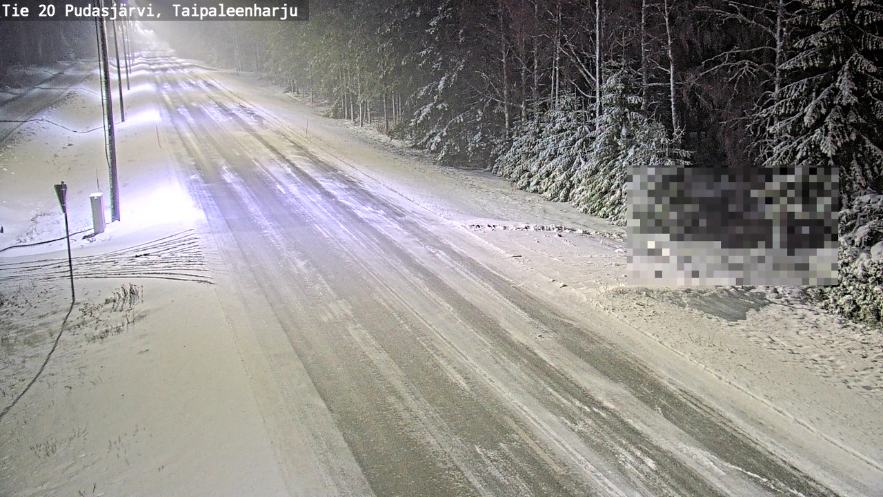 Weather Camera Image Road 20 Pudasjärvi, Taipaleenharju, Pudasjärvi, Pohjois-Pohjanmaa