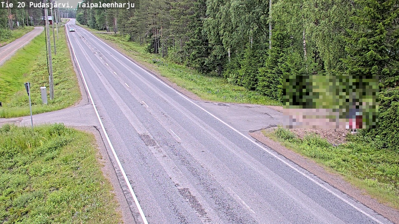 Kelikamerat Kuva Tie 20 Pudasjärvi, Taipaleenharju, Pudasjärvi, Pohjois-Pohjanmaa