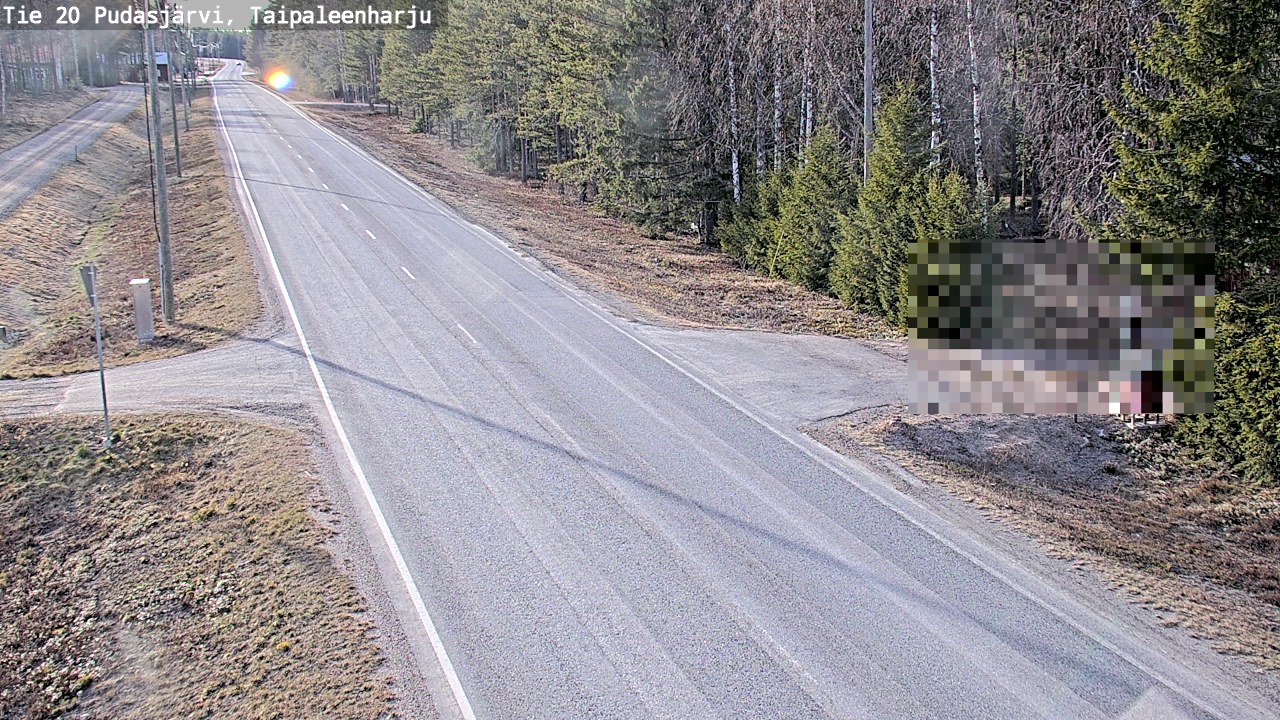 Weather Camera Image Road 20 Pudasjärvi, Taipaleenharju, Pudasjärvi, Pohjois-Pohjanmaa
