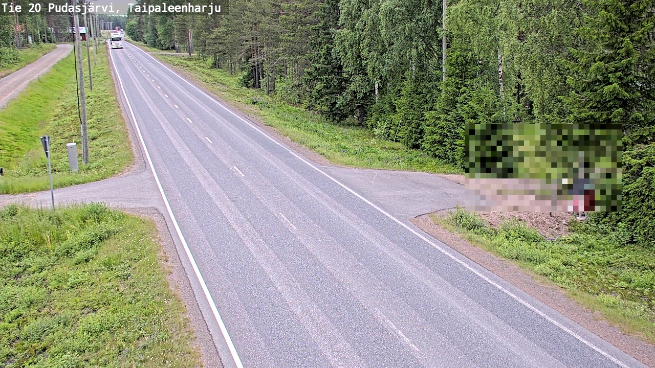 Kelikamerat Kuva Tie 20 Pudasjärvi, Taipaleenharju, Pudasjärvi, Pohjois-Pohjanmaa