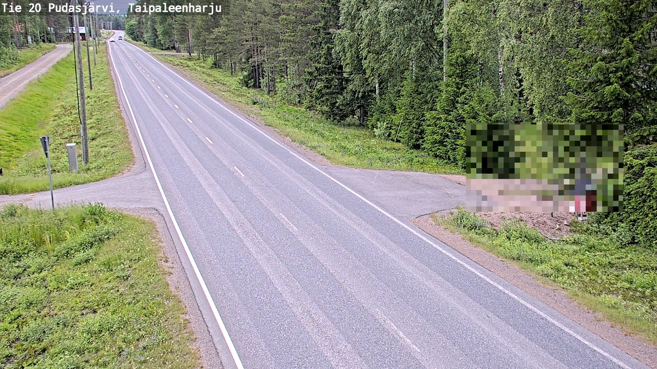 Weather Camera Image Road 20 Pudasjärvi, Taipaleenharju, Pudasjärvi, Pohjois-Pohjanmaa