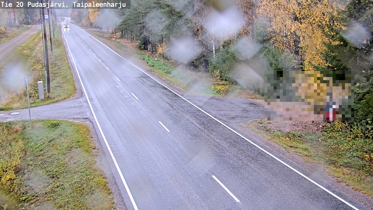 Weather Camera Image Väg 20 Pudasjärvi, Taipaleenharju, Pudasjärvi, Pohjois-Pohjanmaa