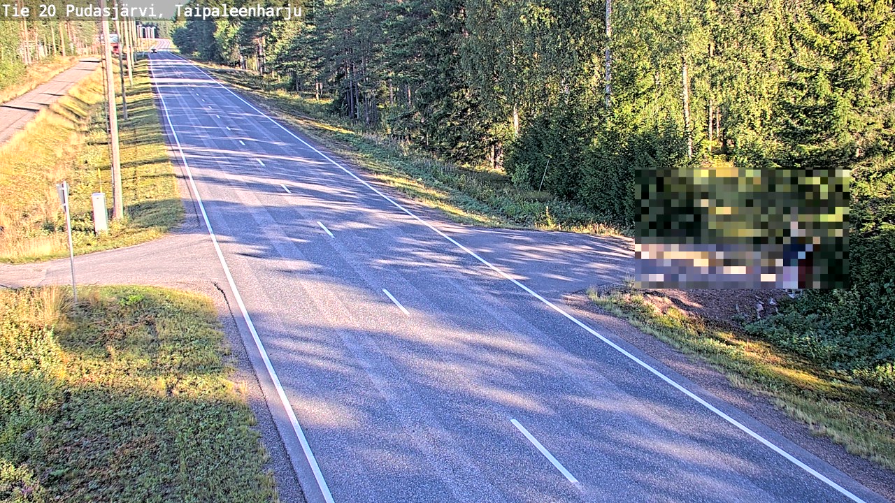 Weather Camera Image Väg 20 Pudasjärvi, Taipaleenharju, Pudasjärvi, Pohjois-Pohjanmaa