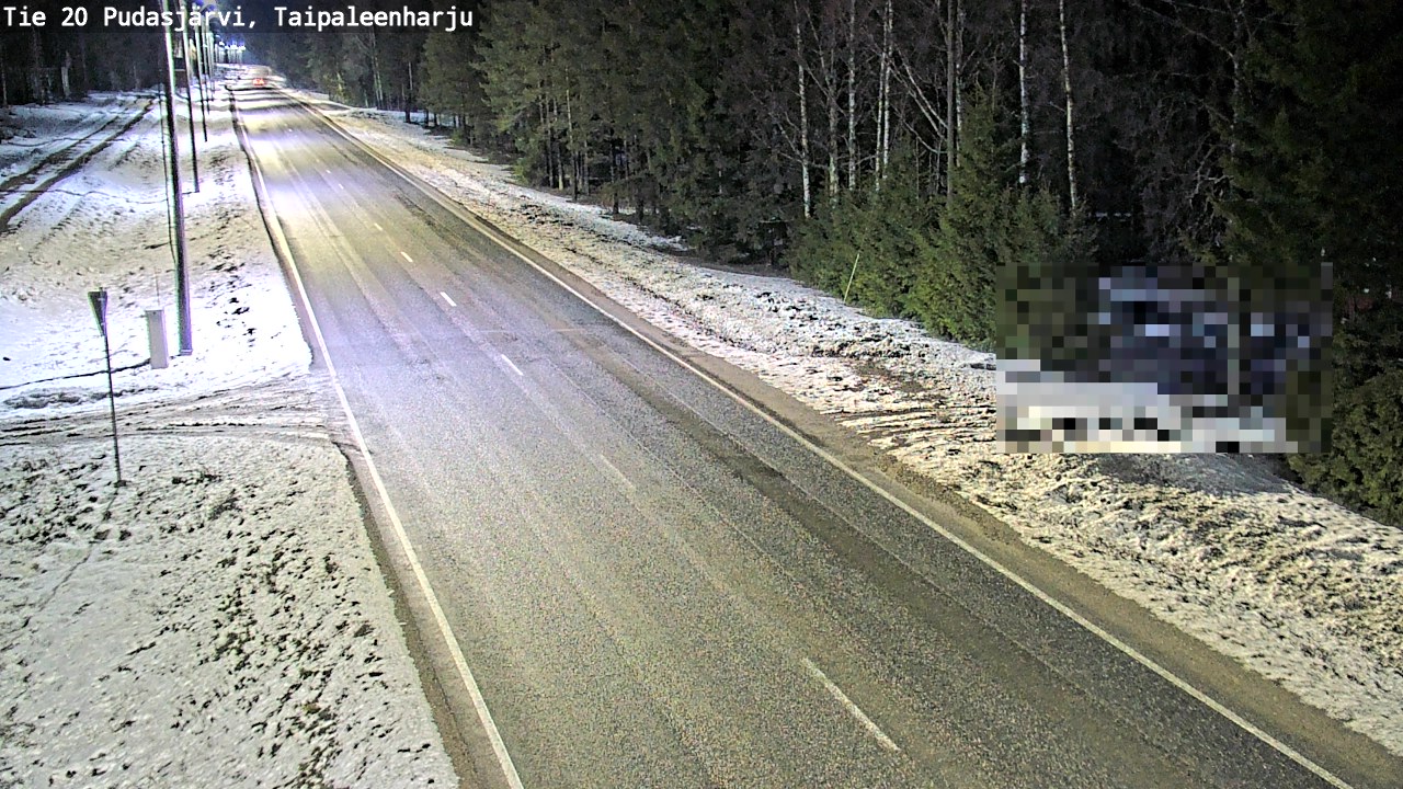 Kelikamerat Kuva Tie 20 Pudasjärvi, Taipaleenharju, Pudasjärvi, Pohjois-Pohjanmaa