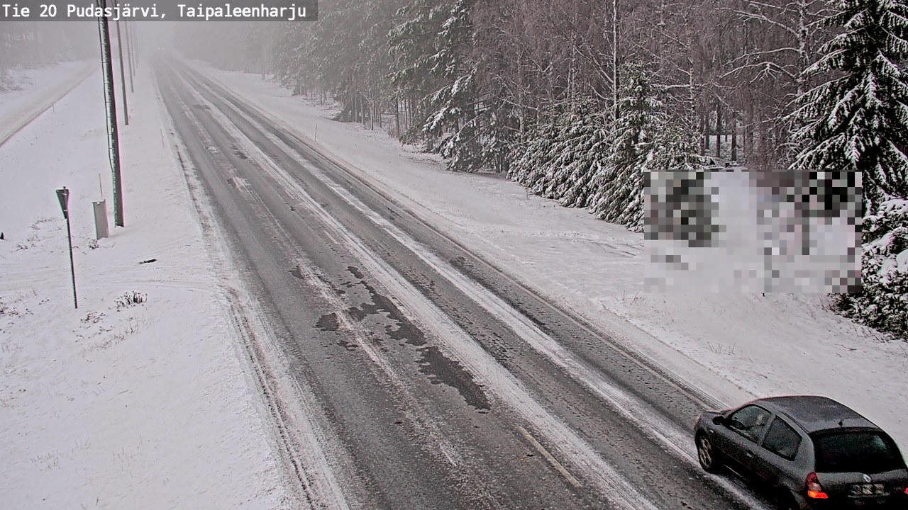 Weather Camera Image Road 20 Pudasjärvi, Taipaleenharju, Pudasjärvi, Pohjois-Pohjanmaa