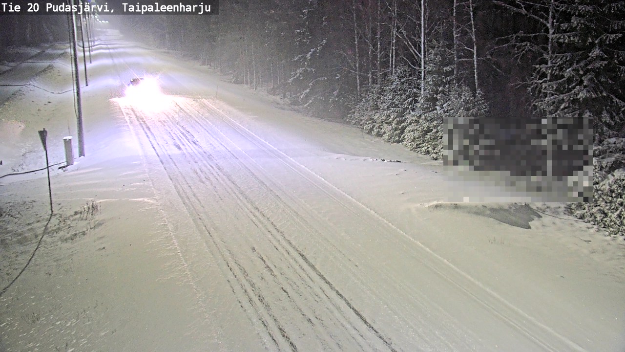 Kelikamerat Kuva Tie 20 Pudasjärvi, Taipaleenharju, Pudasjärvi, Pohjois-Pohjanmaa