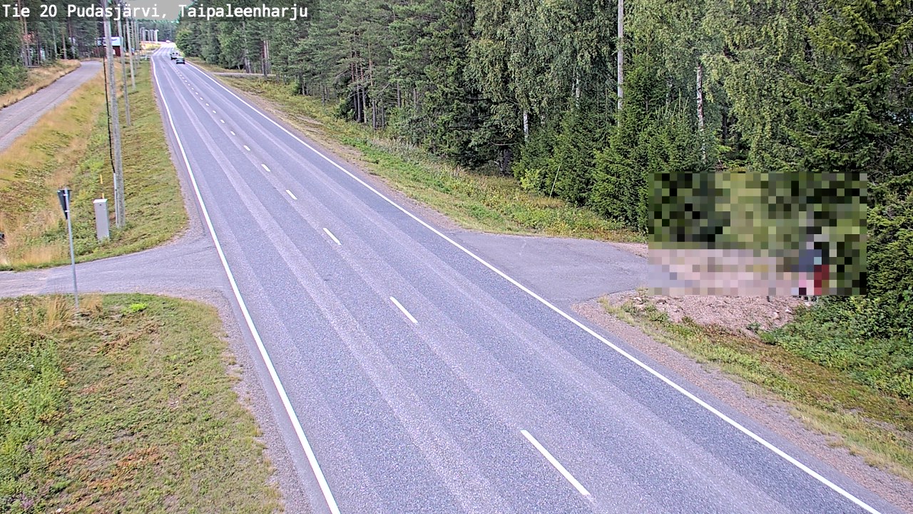 Weather Camera Image Väg 20 Pudasjärvi, Taipaleenharju, Pudasjärvi, Pohjois-Pohjanmaa