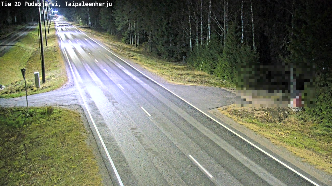 Kelikamerat Kuva Tie 20 Pudasjärvi, Taipaleenharju, Pudasjärvi, Pohjois-Pohjanmaa